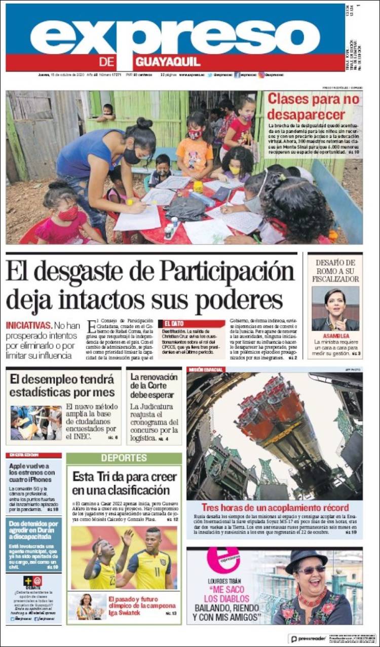 Portada de Expreso (&Eacute;quateur)