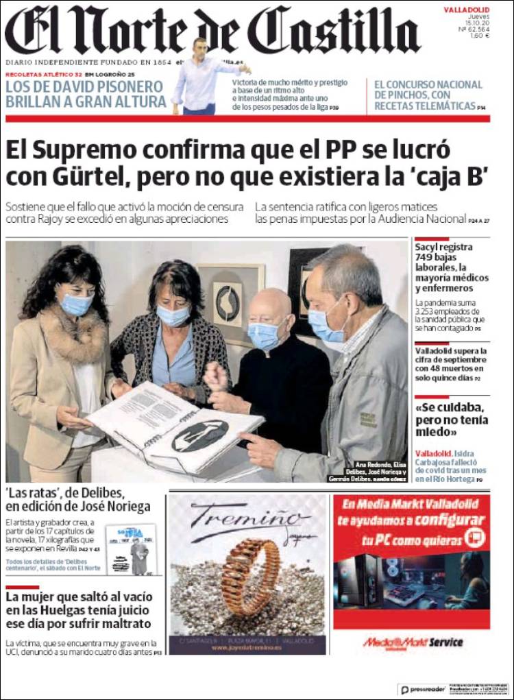 Portada de Norte de Castilla - Valladolid (Espagne)