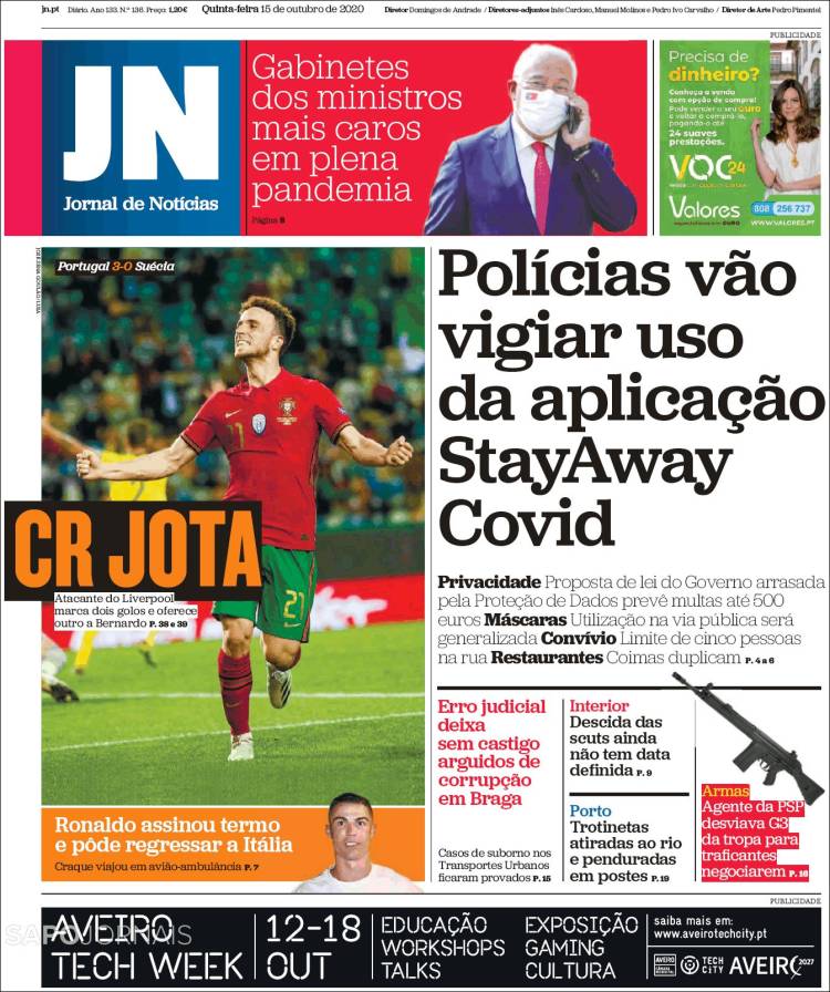 Portada de Jornal de Notícias (Portugal)