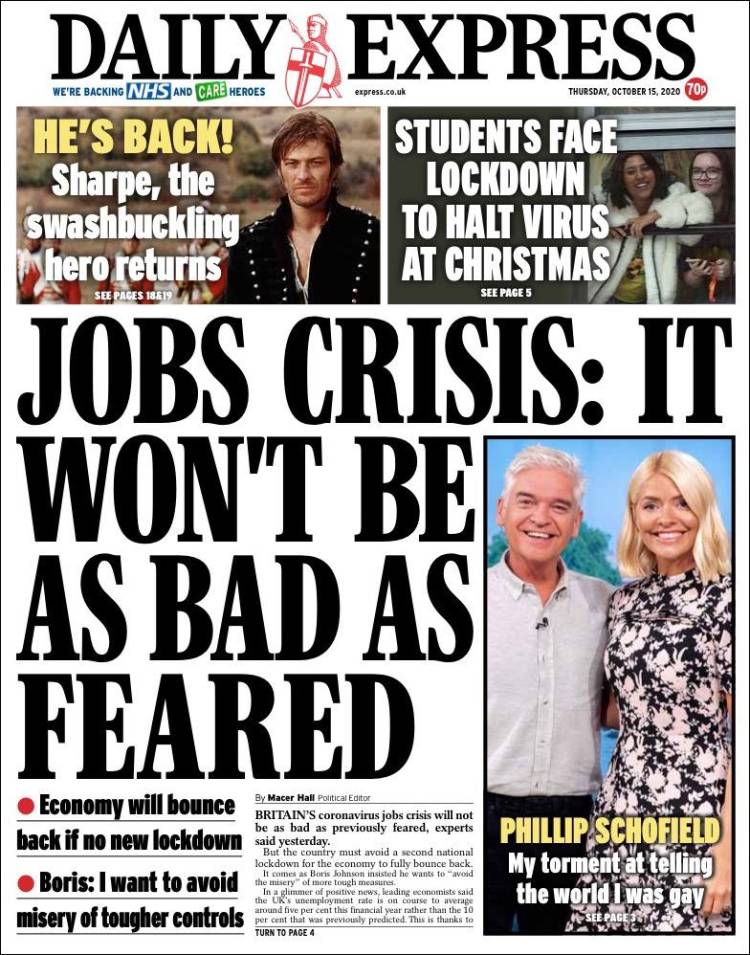 Portada de Daily Express (Royaume-Uni)