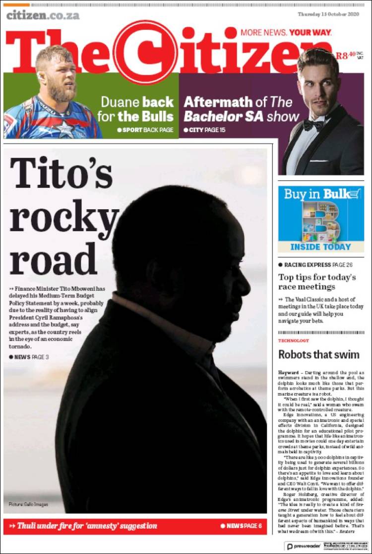 Portada de The Citizen (Afrique du Sud)