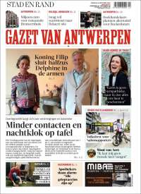 Portada de Gazet van Antwerpen (Bélgica)