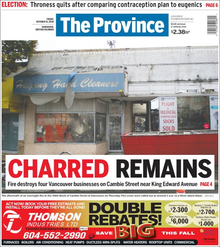 Portada de The Province (Canada)