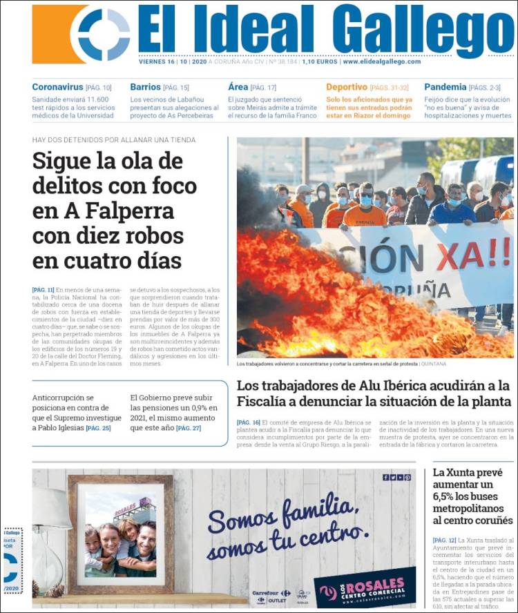 Portada de Diario de Ferrol (España)