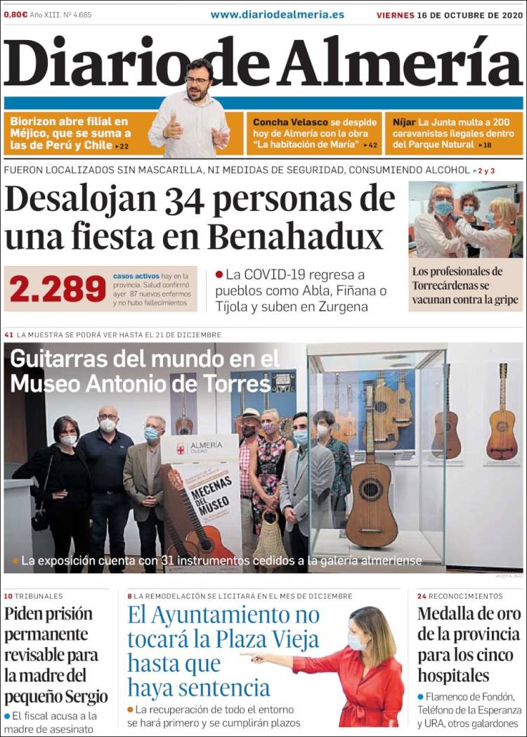 Portada de Diario de Almería (España)