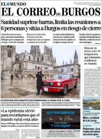 Portada de El Correo de Burgos (España)