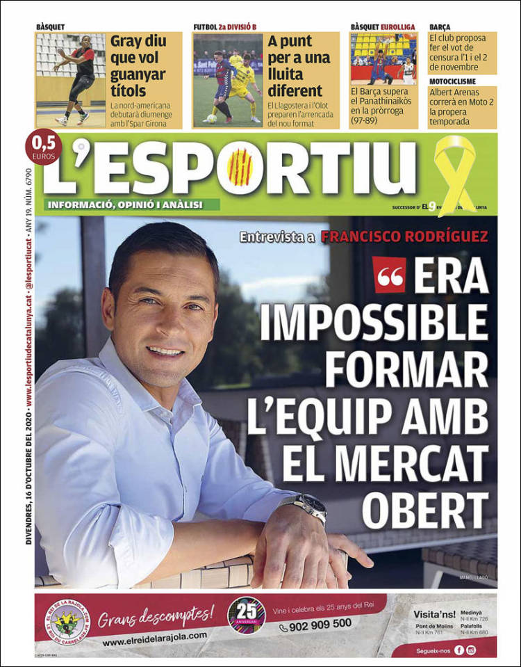 Portada de L'Esportiu : Girona (España)