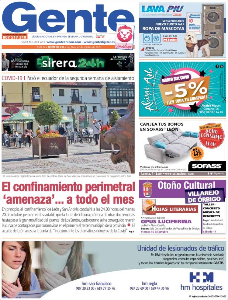 Portada de Gente en León (España)