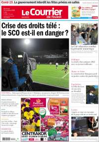 Portada de Le Courrier de l'Ouest (Francia)