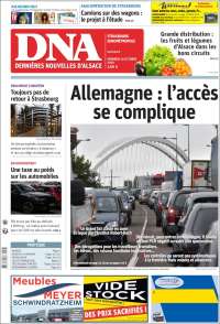 Portada de Les Dernières Nouvelles d'Alsace (Francia)