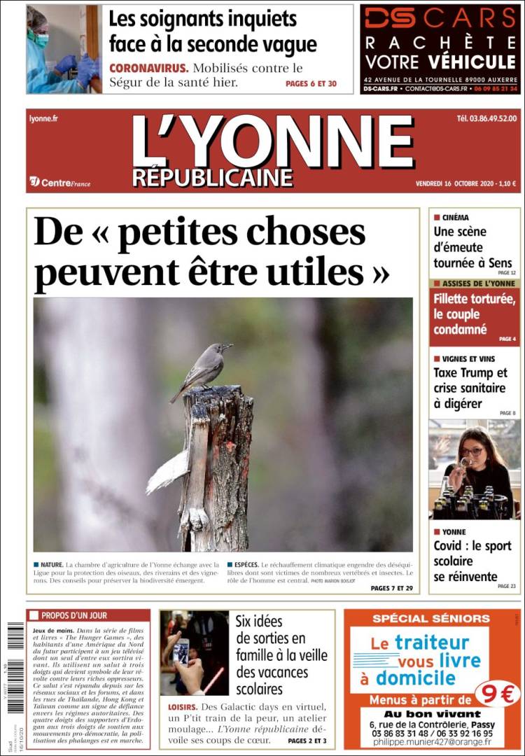 Portada de L'Yonne-Républicaine (France)