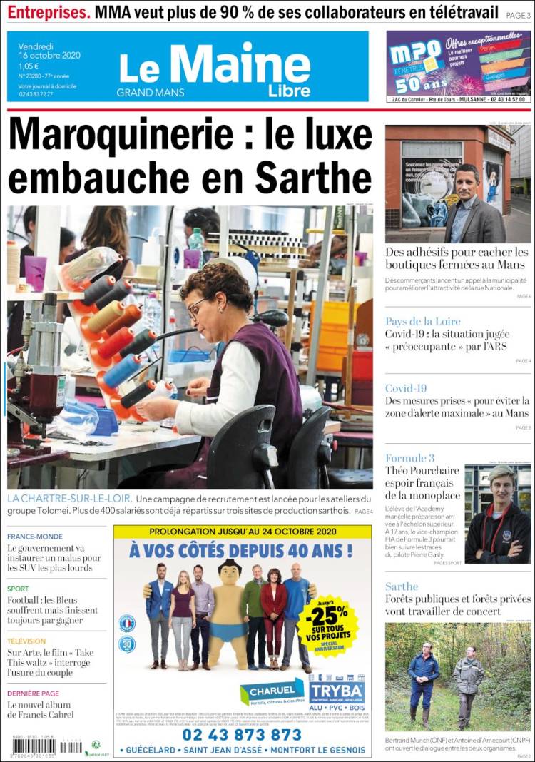 Portada de Le Maine Libre (France)