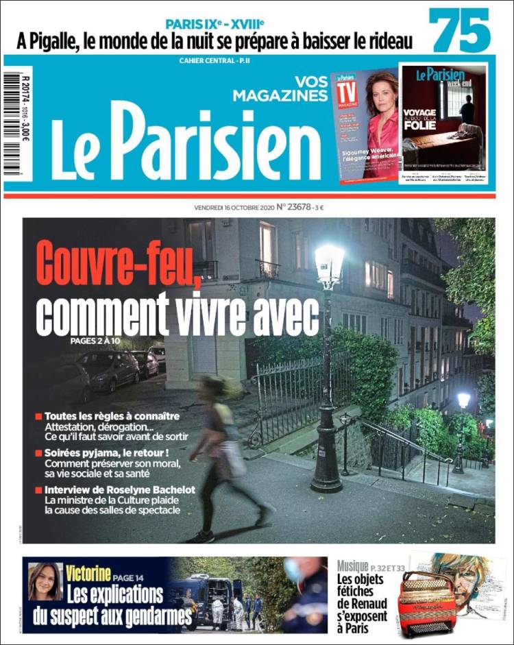 Portada de Le Parisien (Francia)