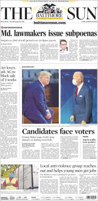 Portada de The Baltimore Sun (USA)