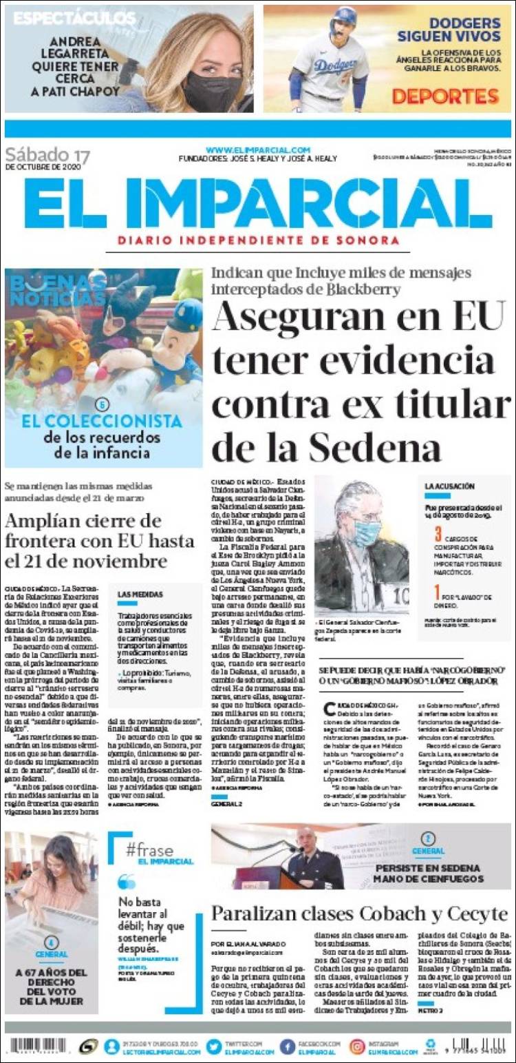 Portada de El Imparcial (México)