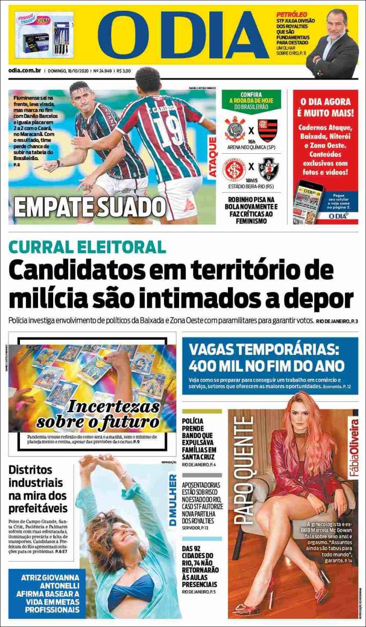 Portada de O Dia (Brasil)