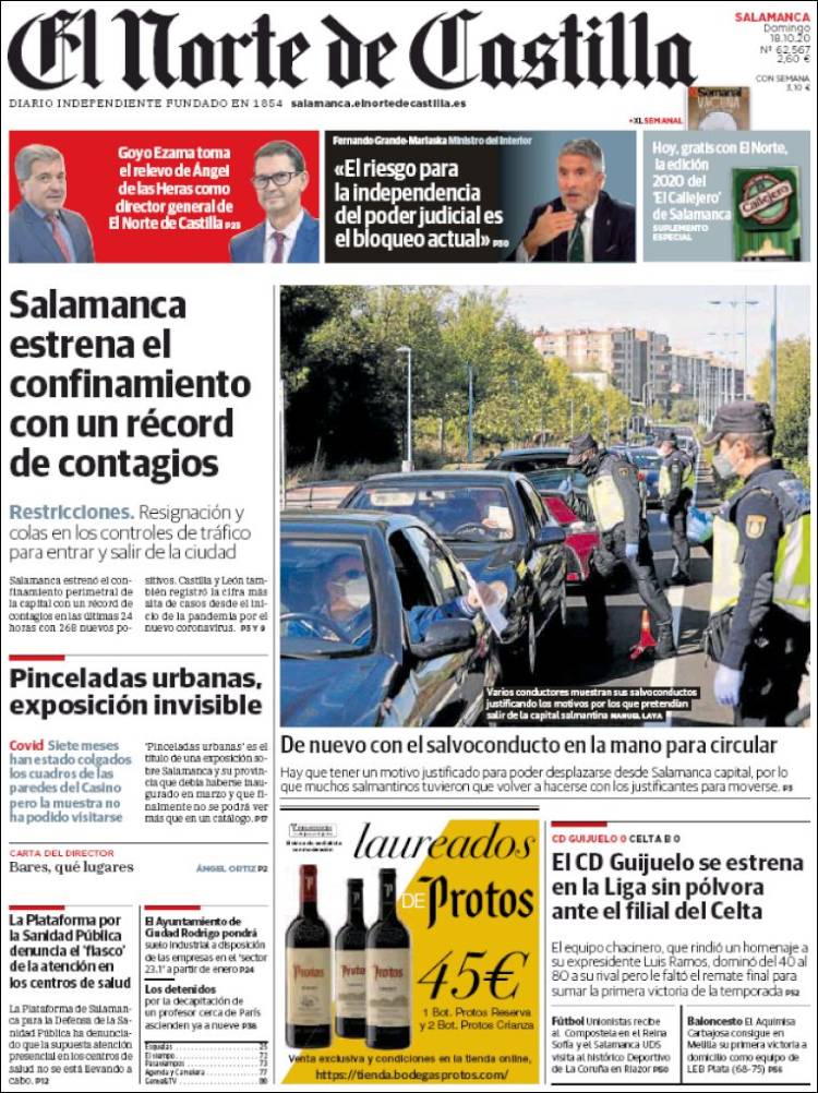 Portada de Norte de Castilla - Salamanca (Espa&ntilde;a)