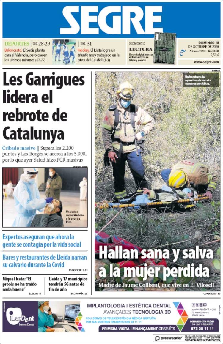Portada de Segre  (Espa&ntilde;a)