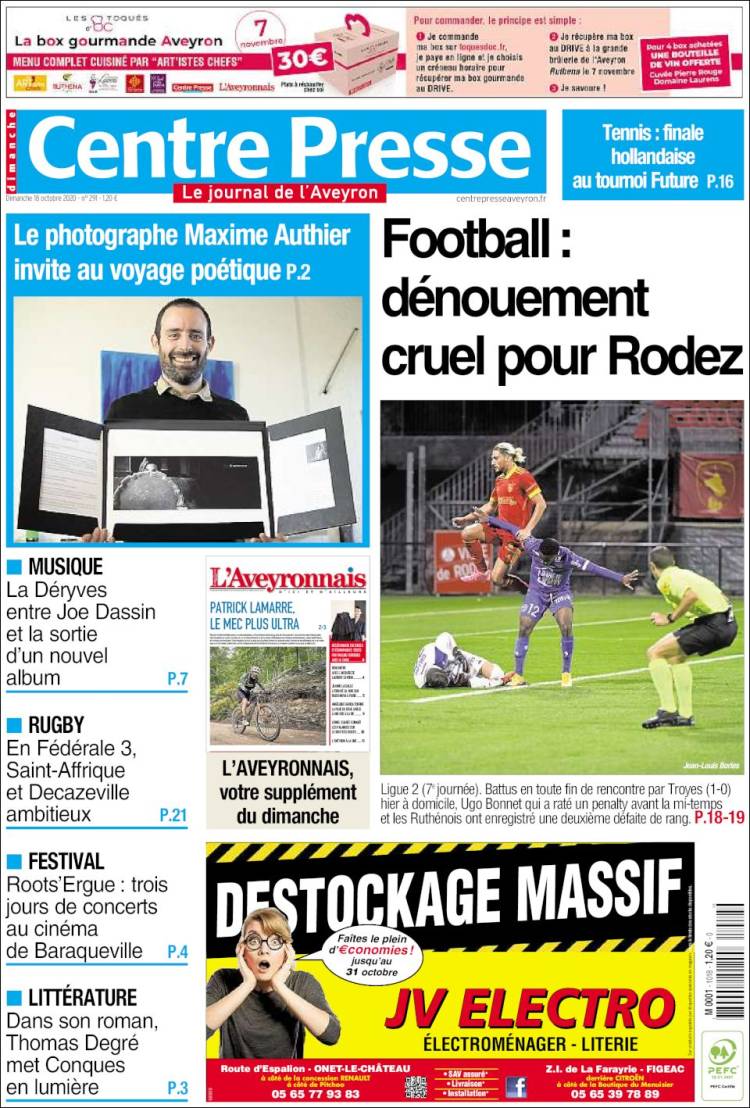 Portada de Centre Presse (France)