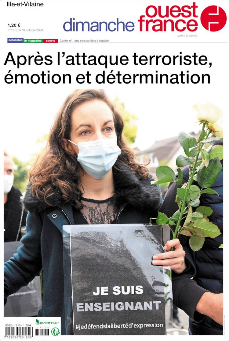 Portada de Ouest France (France)