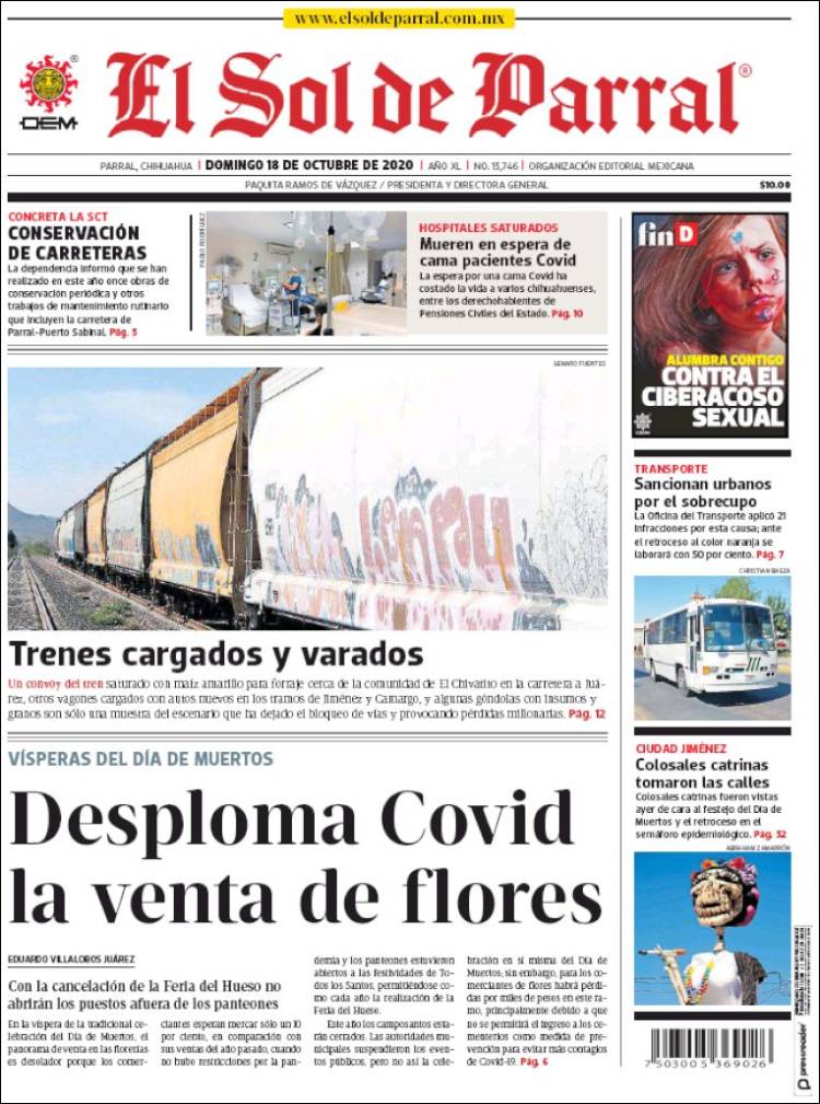 Portada de El Sol de Parral (M&eacute;xico)