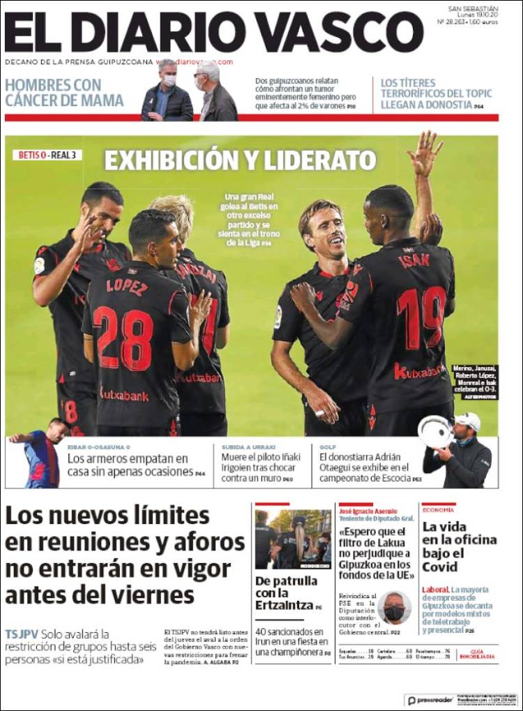 Portada de Diario Vasco (Espa&ntilde;a)