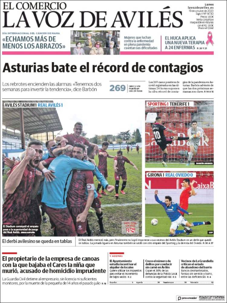 Portada de El Comercio - Avilés (Espa&ntilde;a)