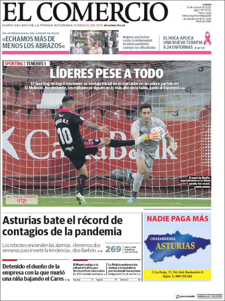 Portada de El Comercio - Gijón (Espa&ntilde;a)