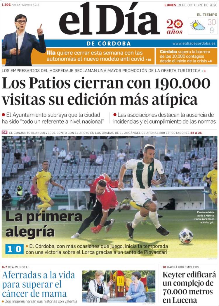 Portada de El Día de Córdoba (Espa&ntilde;a)