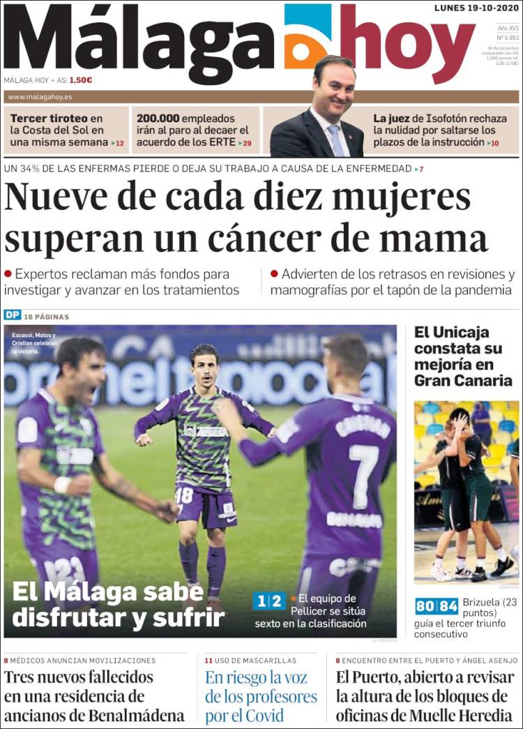 Portada de Málaga Hoy (Espa&ntilde;a)