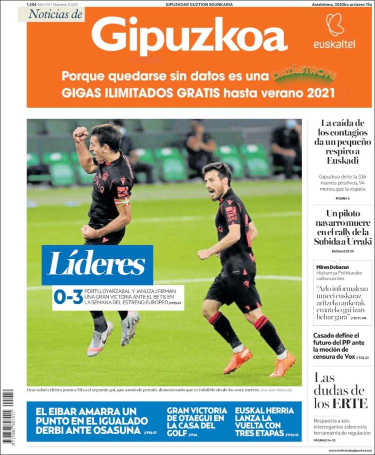 Portada de Noticias de Gipuzkoa (Espa&ntilde;a)