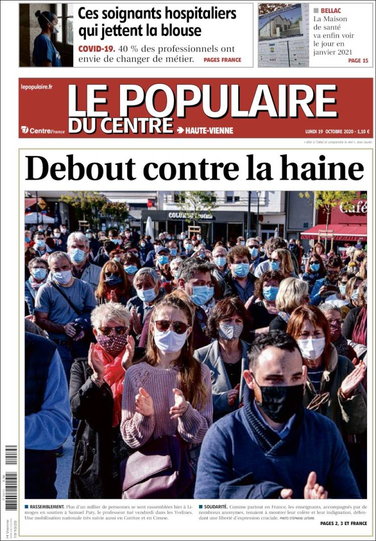 Portada de Le Populaire du Centre (Francia)