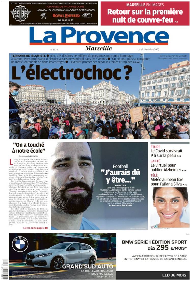 Portada de La Provence (Francia)