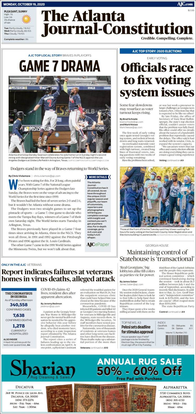 Portada de The Atlanta Journal-Constitution (USA)