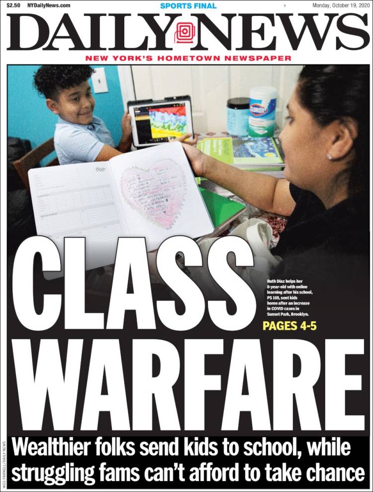 Portada de Daily News - New York (USA)