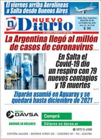 Portada de Nuevo Diario de Salta (Argentina)