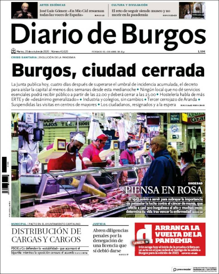 Portada de Diario de Burgos (Espa&ntilde;a)