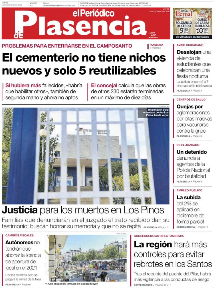 Portada de El Periódico de Extremadura (Espa&ntilde;a)