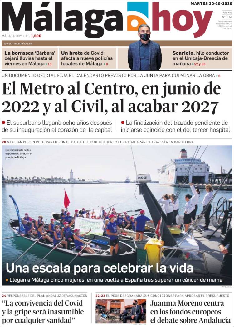 Portada de Málaga Hoy (Espa&ntilde;a)