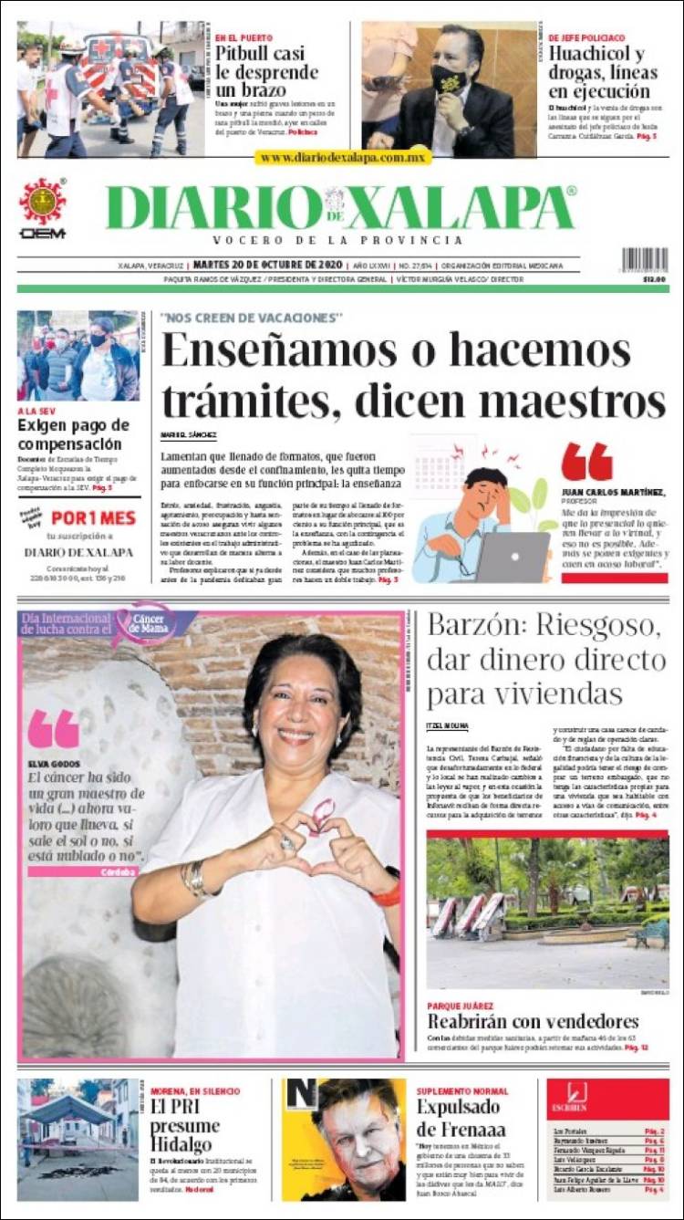 Portada de Diario de Xalapa (México)