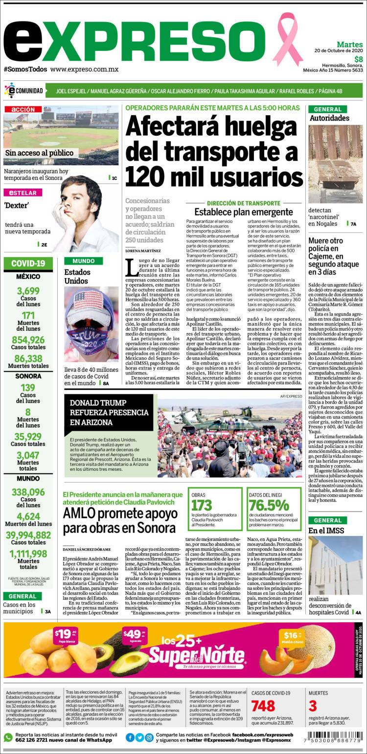 Portada de Expreso (México)