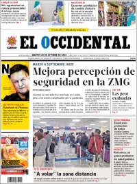 Portada de El Occidental (México)