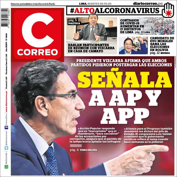 Portada de Diario Correo (Per&uacute;)