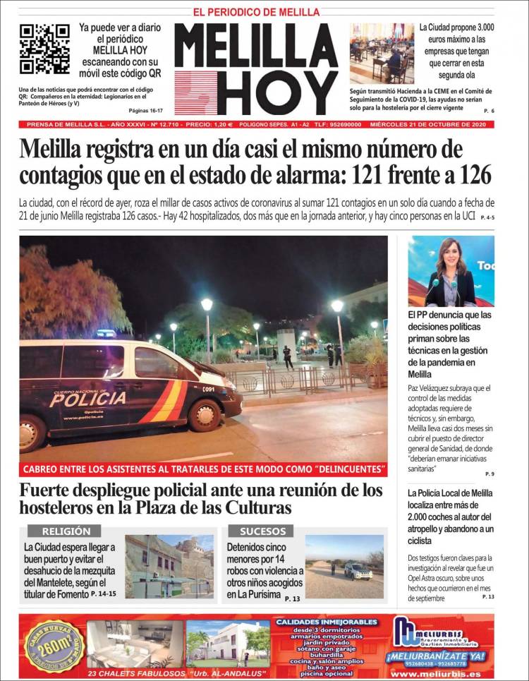 Portada de Melilla Hoy (Spain)