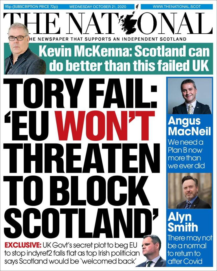 Portada de The National (Reino Unido)