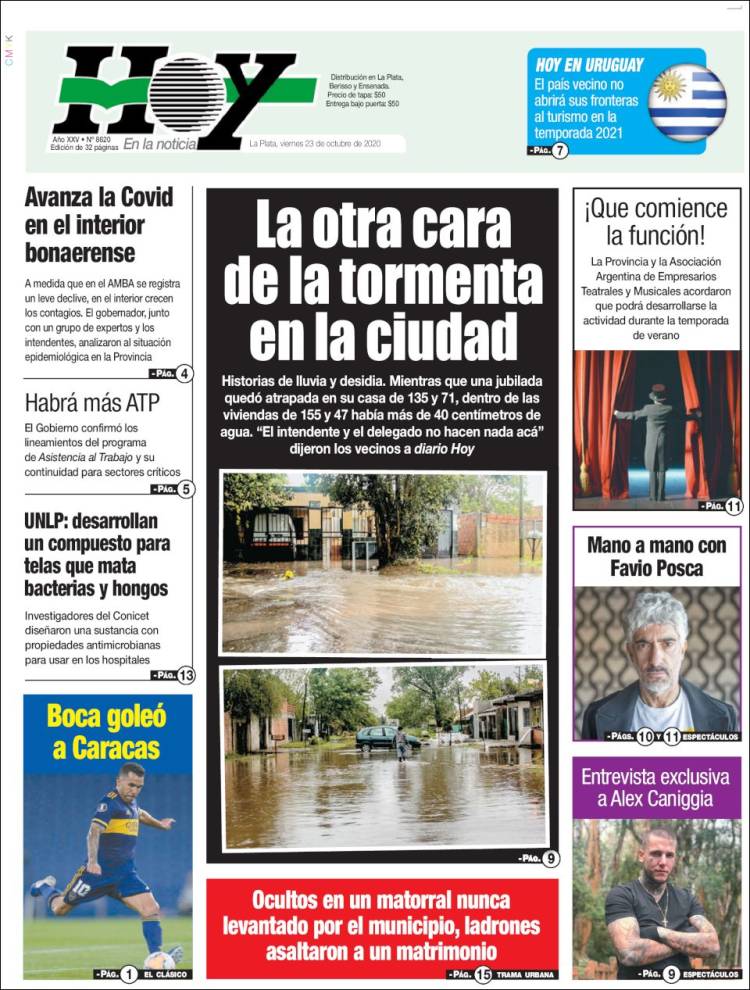 Portada de Diario Hoy (Argentina)