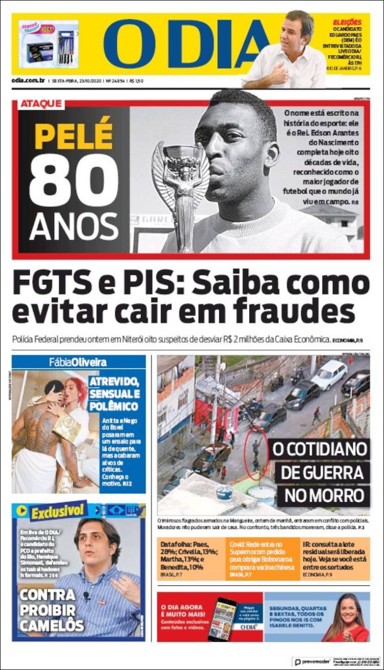 Portada de O Dia (Brasil)