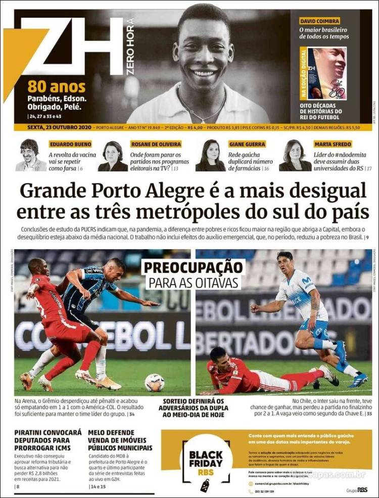 Portada de Zero Hora (Brasil)