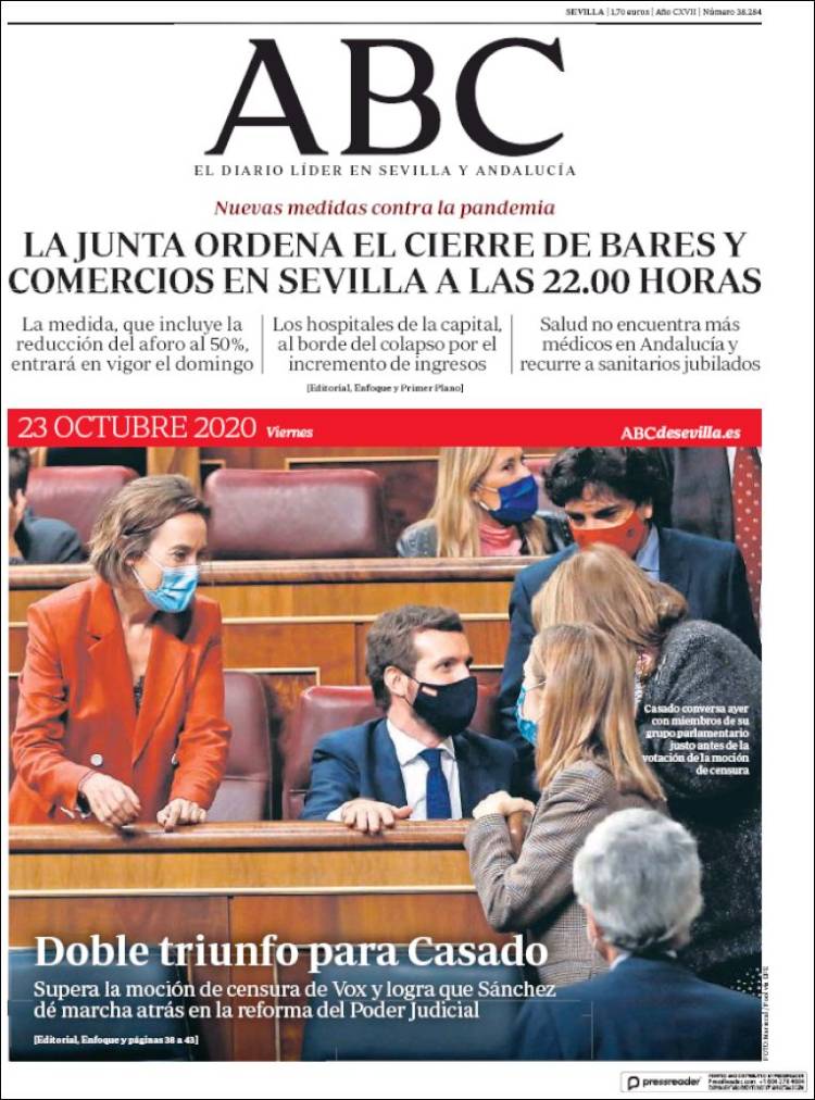 Portada de ABC - Sevilla (Espa&ntilde;a)