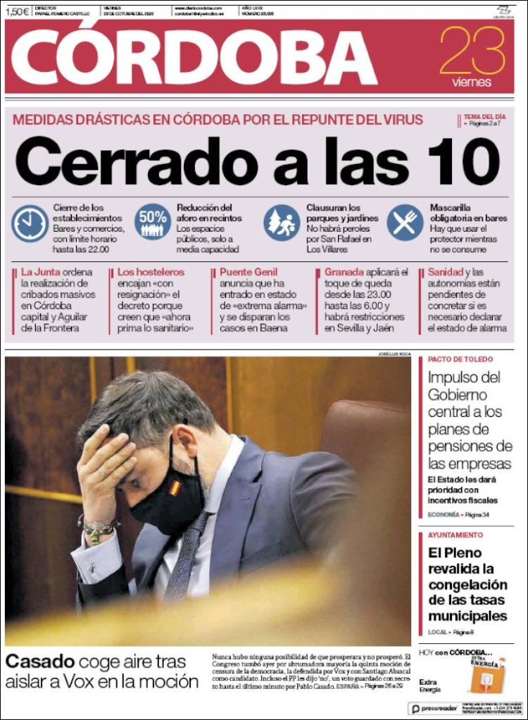 Portada de Diario de Córdoba (Espa&ntilde;a)